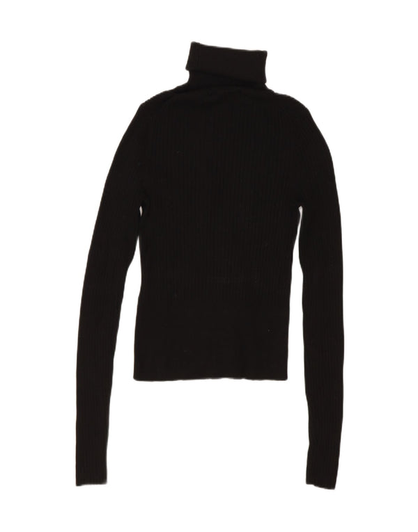 Damski sweter Zara z okrągłym dekoltem UK 8 Small Black Wiskoza