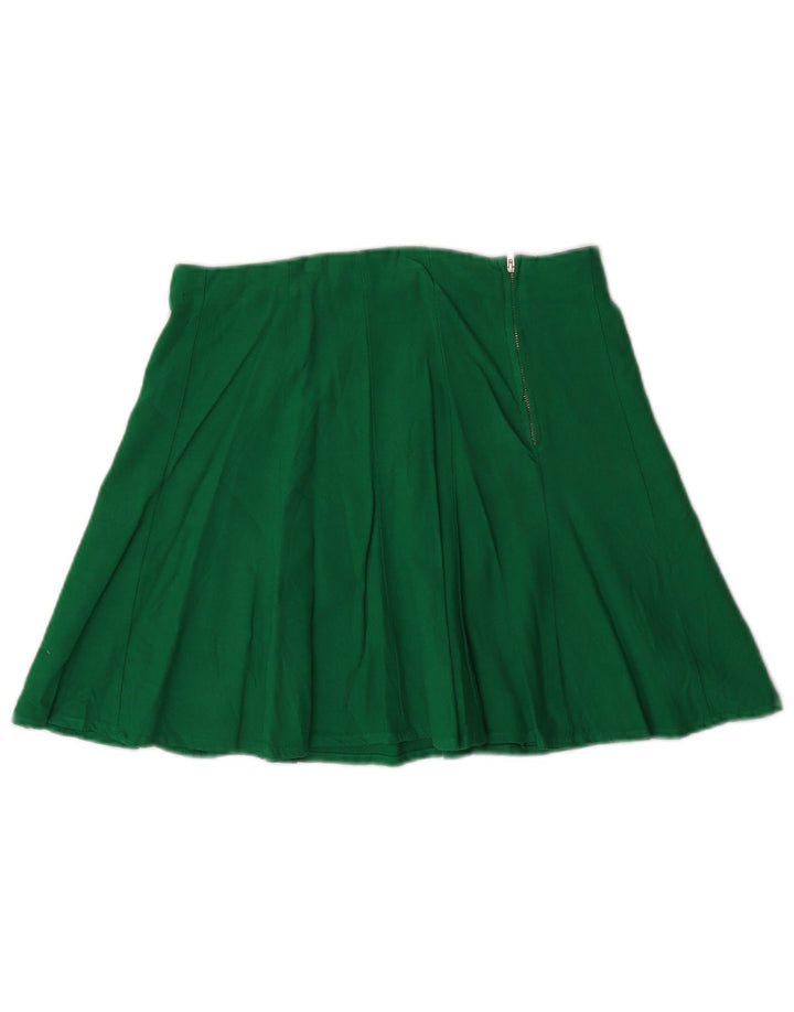 Damska mini spódniczka Zara XS W24, zielona lniana