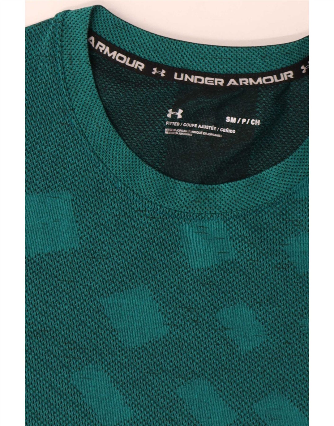 Under Armour Męski T-shirt Top Mały Niebieski Geometryczny