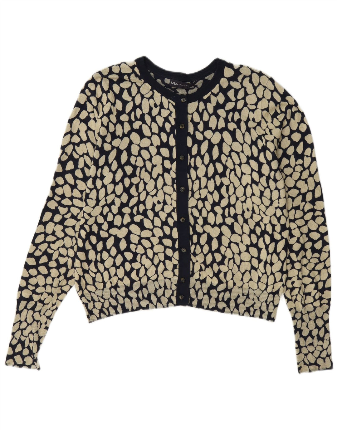 Sweter damski Marks & Spencer UK 14, średni czarny geometryczny