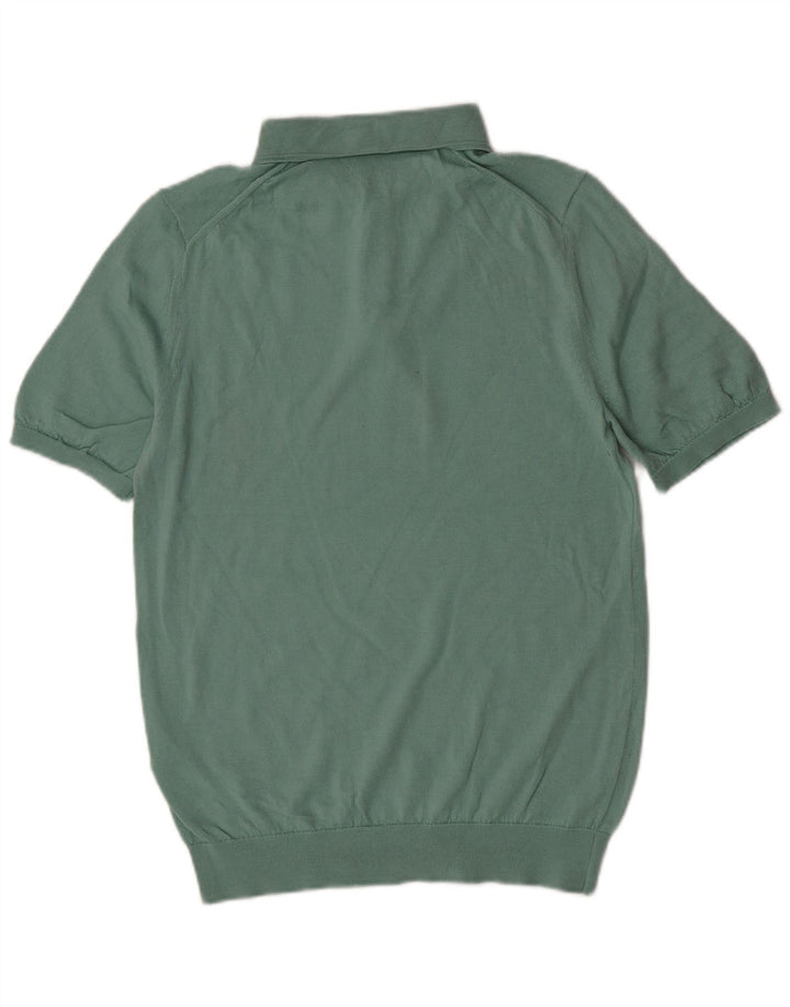 Męska koszulka polo Reiss, średnia zielona wełna