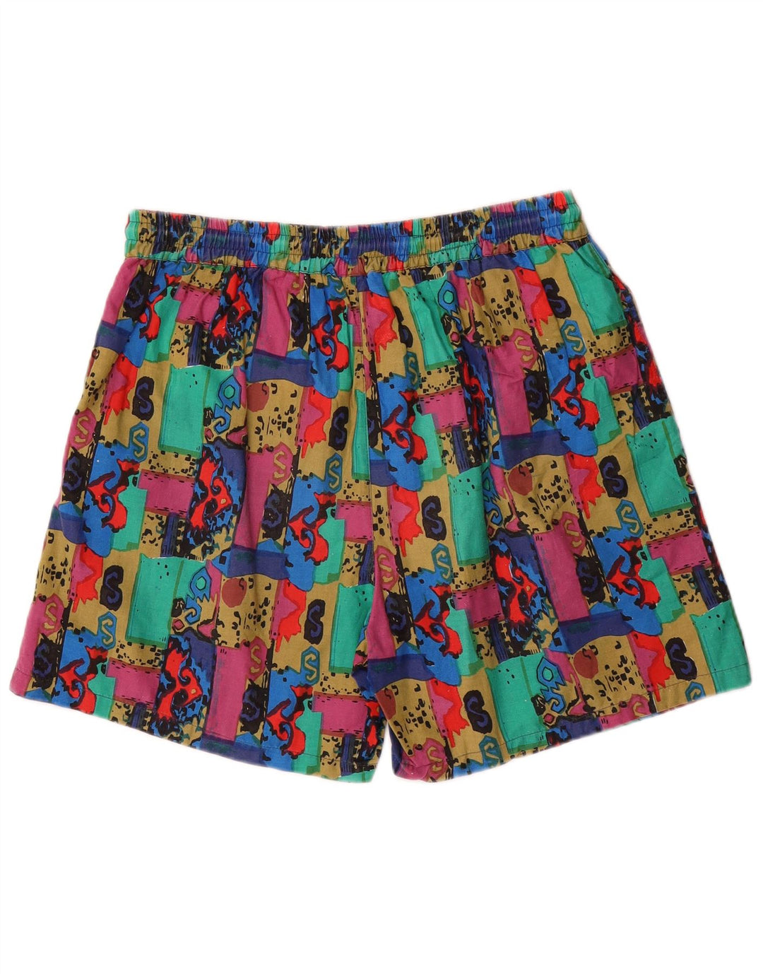 Męskie spodenki kąpielowe w stylu vintage w abstrakcyjny wzór XL, wielobarwny nylon