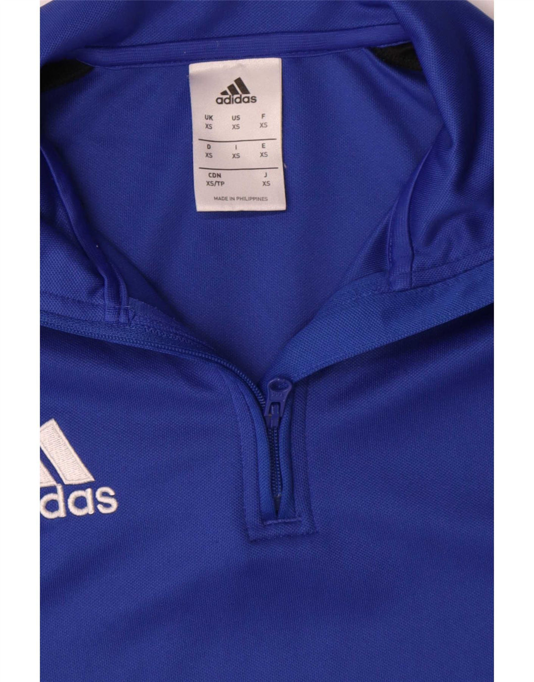 Adidas Męskie Climalite Zip Neck Pullover Dres Top XS Niebieski Kolorblok