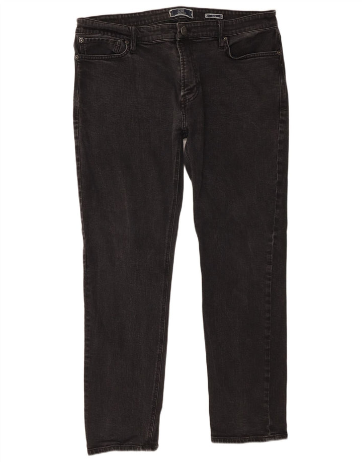 Męskie jeansy slim fit Fat Face W38 L30 Czarna bawełna