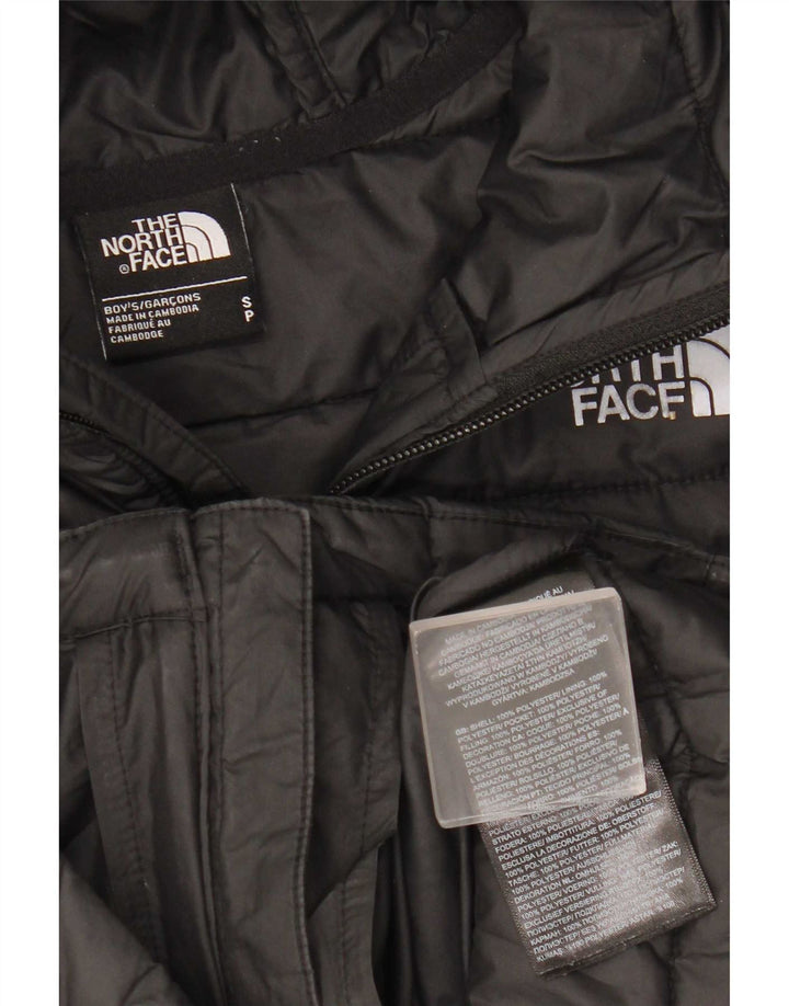 Wyściełana kurtka chłopięca z kapturem The North Face 7-8 lat, mała, czarna, z poliestru