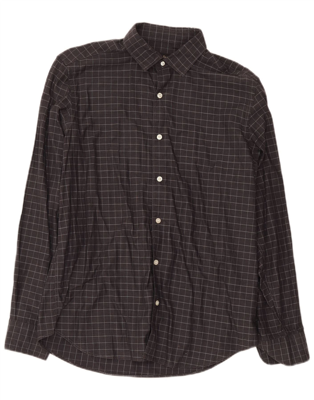 Koszula męska Massimo Dutti, duża, bawełniana, szara krata