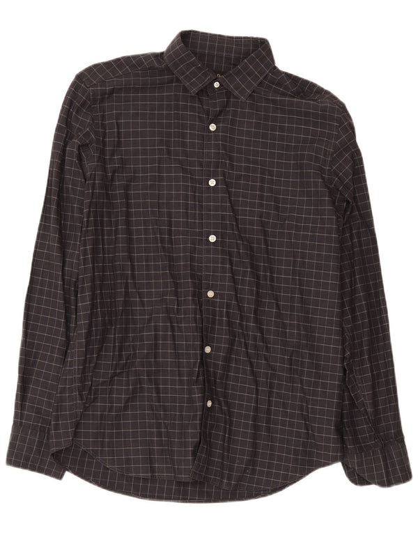 Koszula męska Massimo Dutti, duża, bawełniana, szara krata
