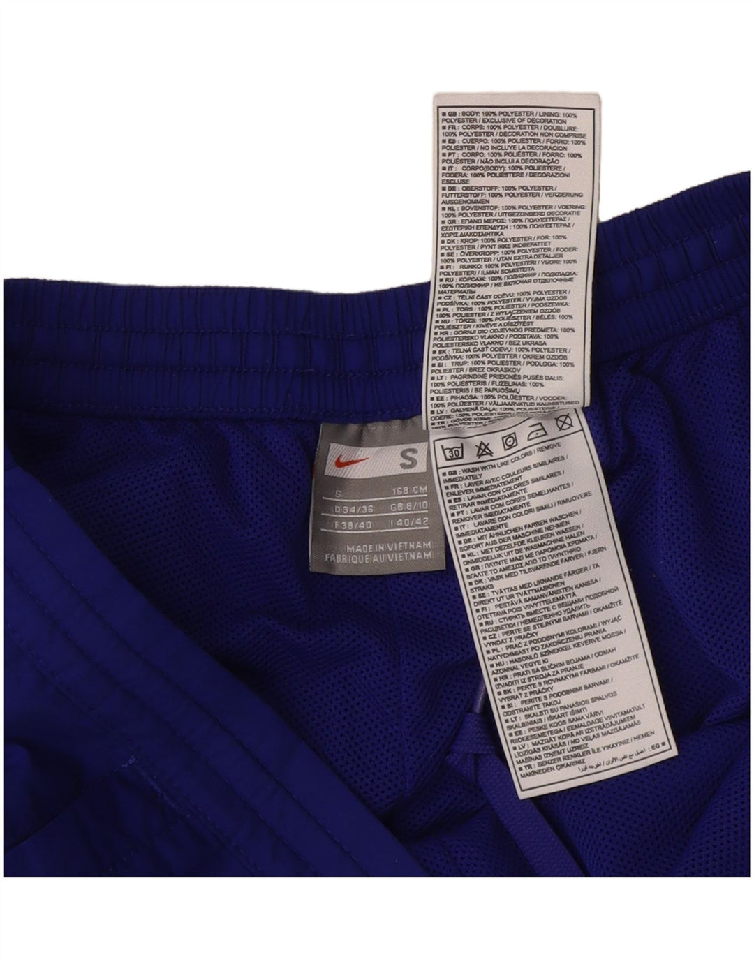Damskie spodnie dresowe Nike UK 8/10, małe, niebieskie, poliestrowe