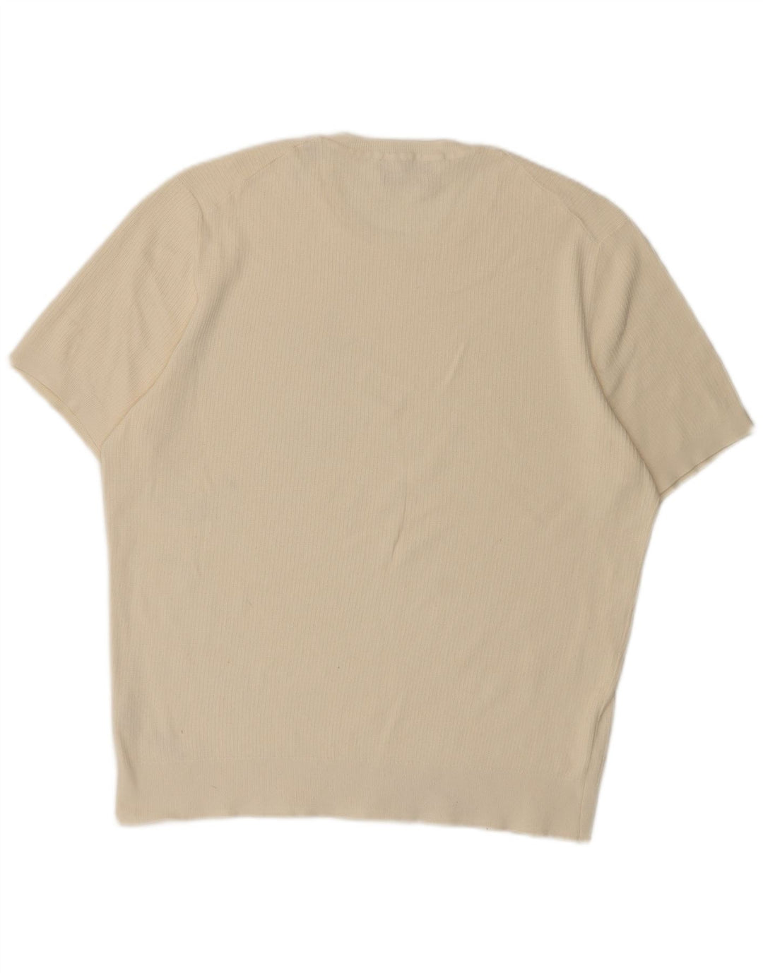 Męska koszulka z krótkim rękawem Massimo Dutti, duża, biała, bawełniana