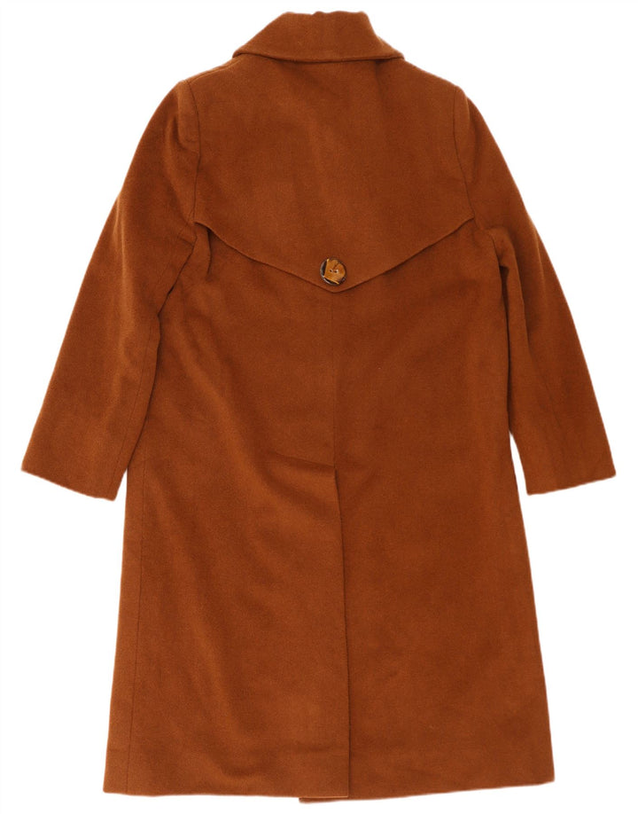 Płaszcz damski w stylu vintage UK 14, duży, brązowy, wełniany