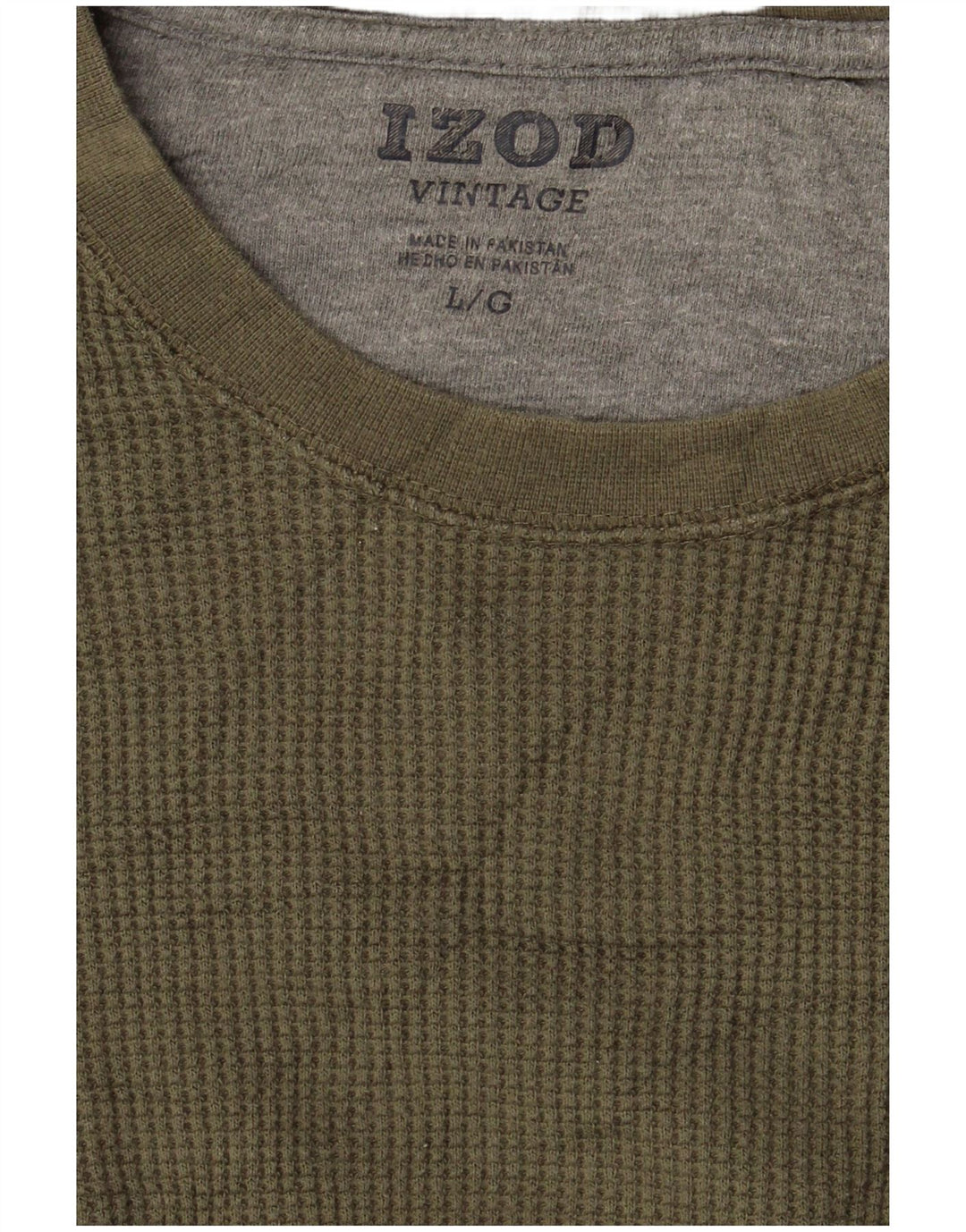 IZOD Męski top z długim rękawem, duży, khaki