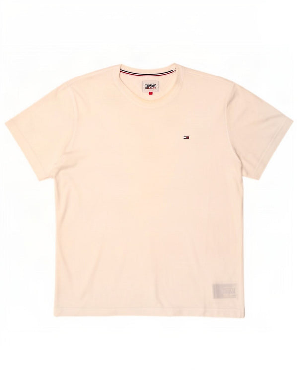 Tommy Hilfiger Mens T-Shirt Top XL White Cotton