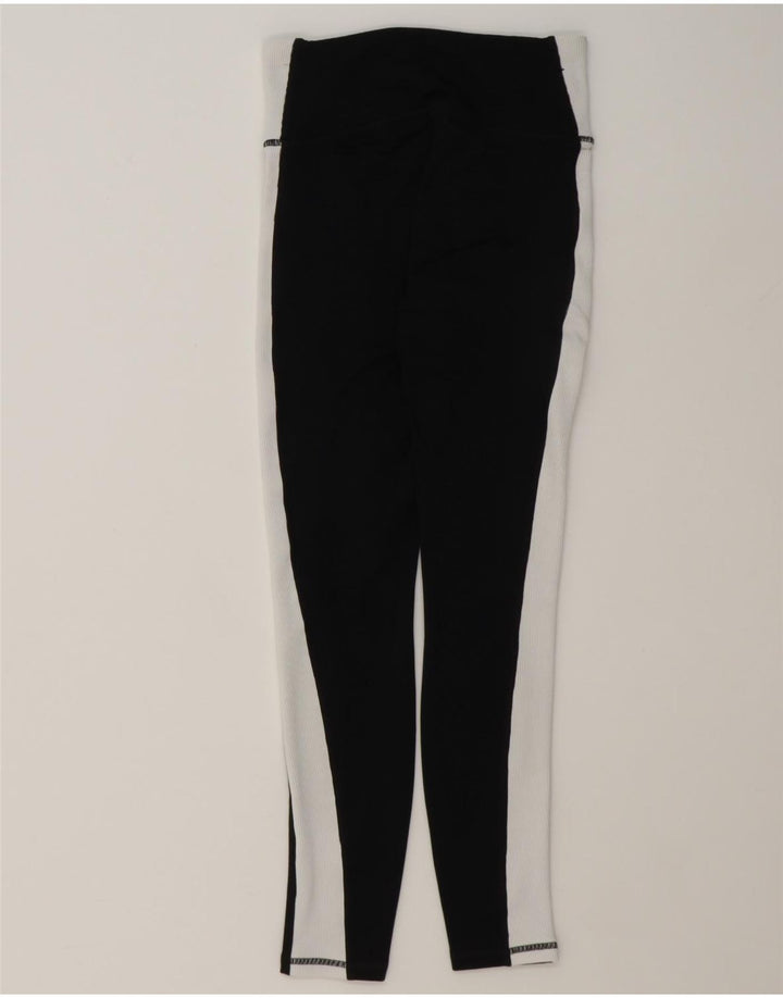 UNDER ARMOUR Womens Leggings UK 10 Small  Black Colourblock Polyester Vintage Under Armour and Second-Hand Under Armour from Messina Hembry 