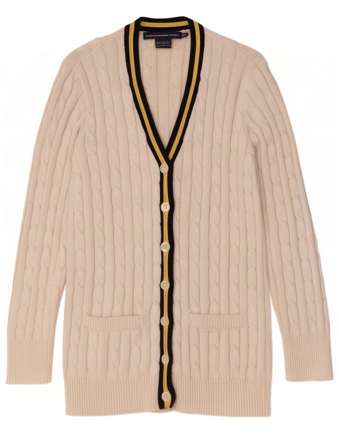 Sweter damski Ralph Lauren UK 14, średni, biały, bawełniany