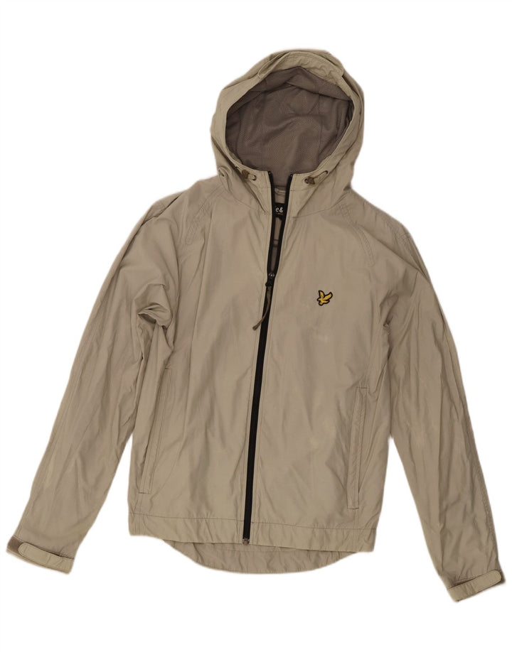 Męska kurtka przeciwdeszczowa z kapturem Lyle & Scott UK 36 Small Beige Nylon