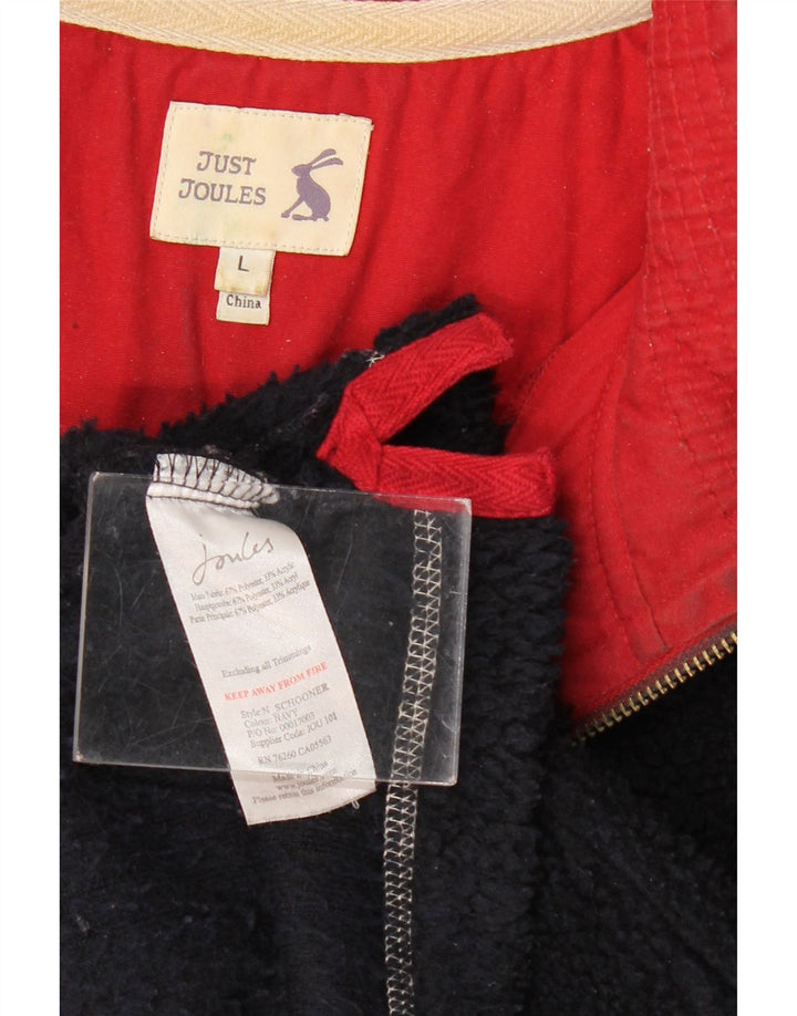 Męski sweter polarowy JOULES z zamkiem błyskawicznym, duży, czarny poliester