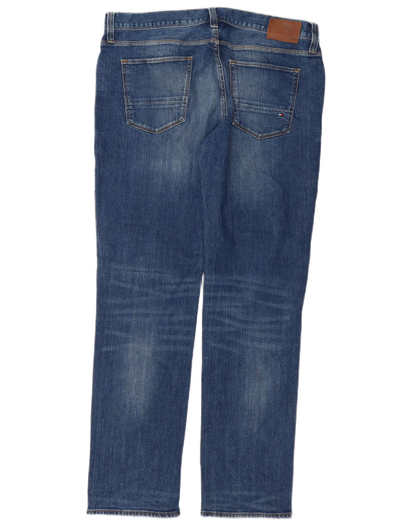 Męskie dżinsy Denton Straight Jeansy Tommy Hilfiger W36 L32 Niebieskie bawełniane