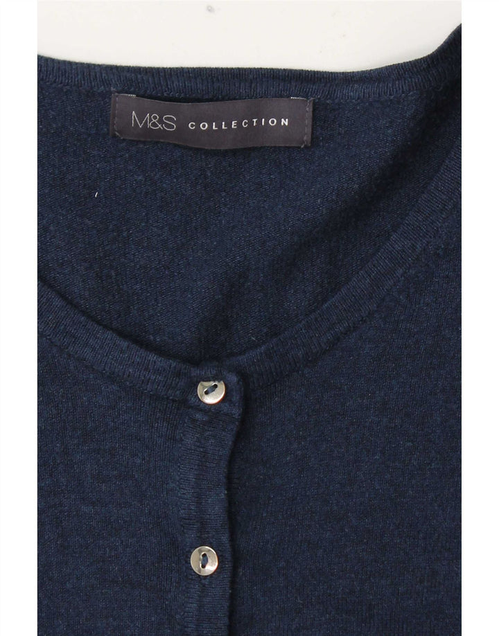 Marks & Spencer Damski sweter rozpinany UK 14, duży, granatowy