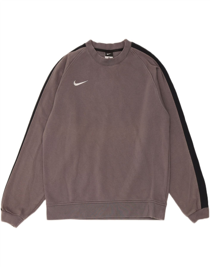 Męska bluza dresowa Nike, duża, szara, bawełniana z blokami kolorów