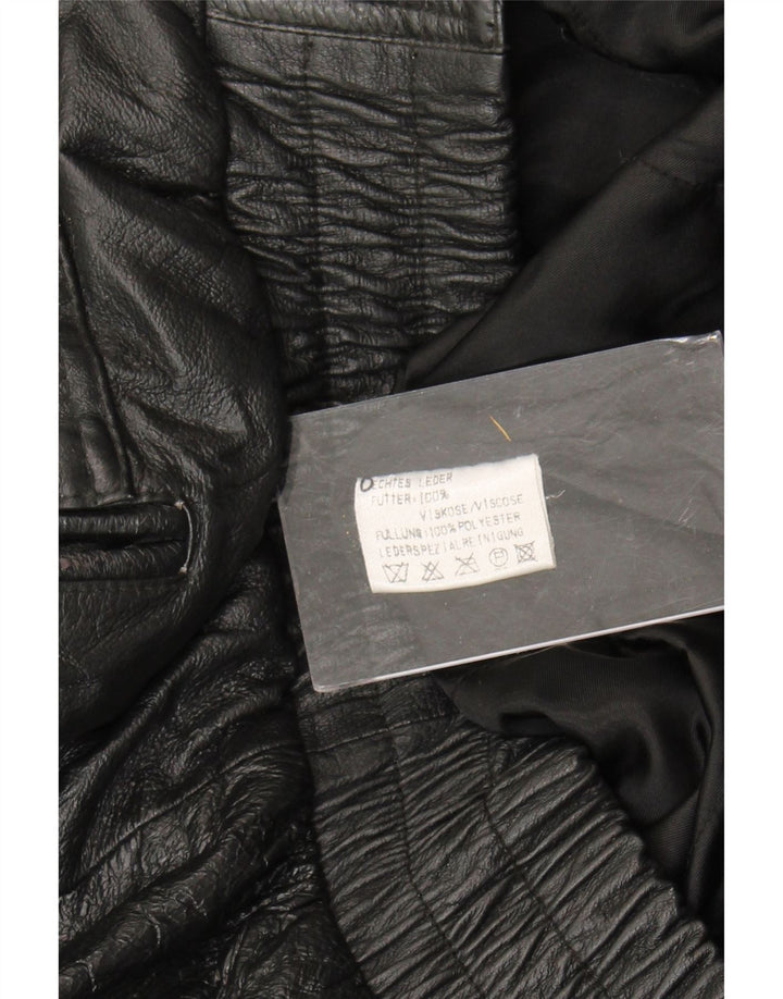 Vintage męska skórzana kurtka UK 44 2XL czarna skóra
