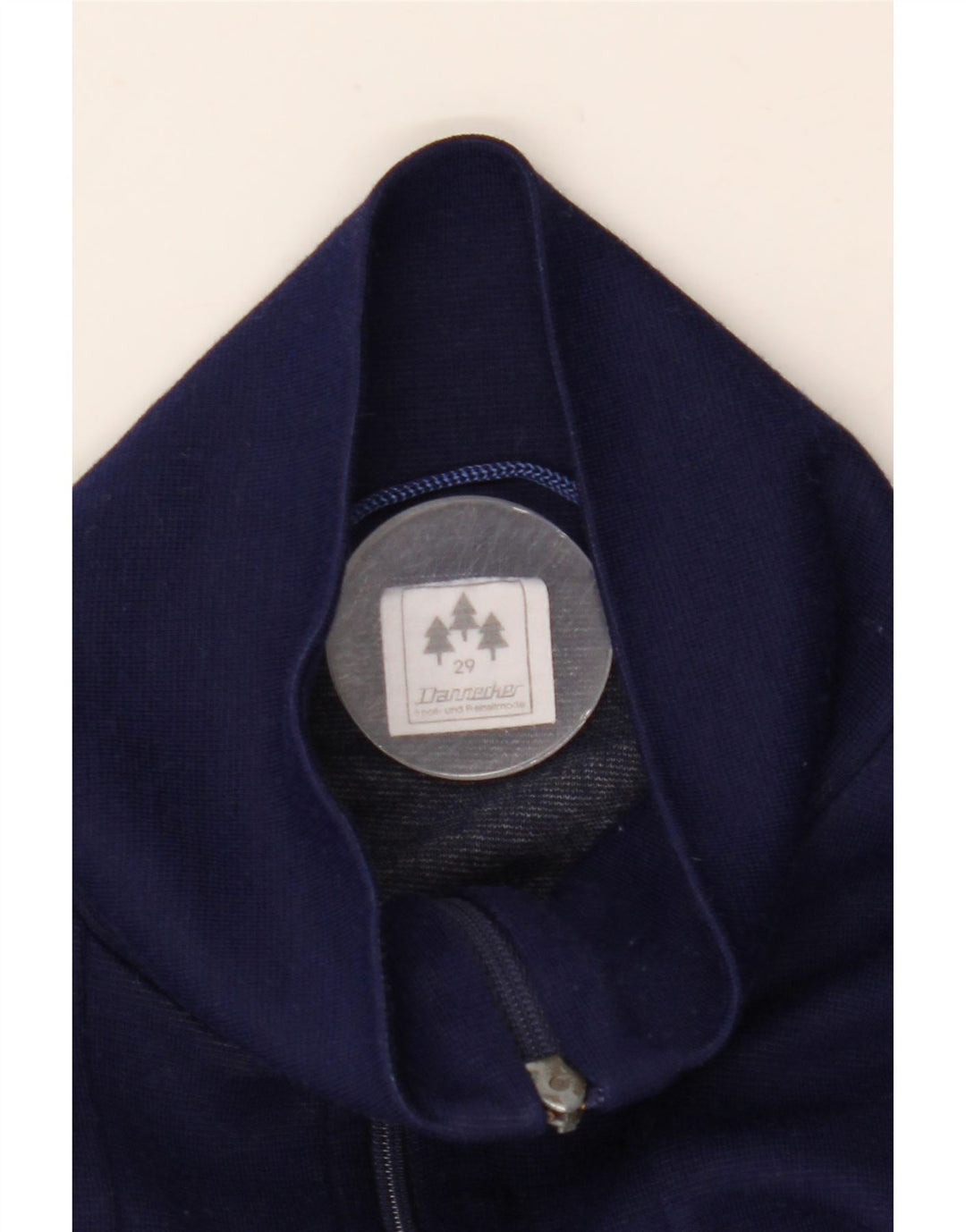 Vintage męska bluza dresowa XL granatowa, akrylowa w paski