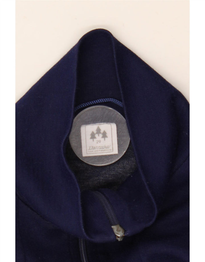 Vintage męska bluza dresowa XL granatowa, akrylowa w paski