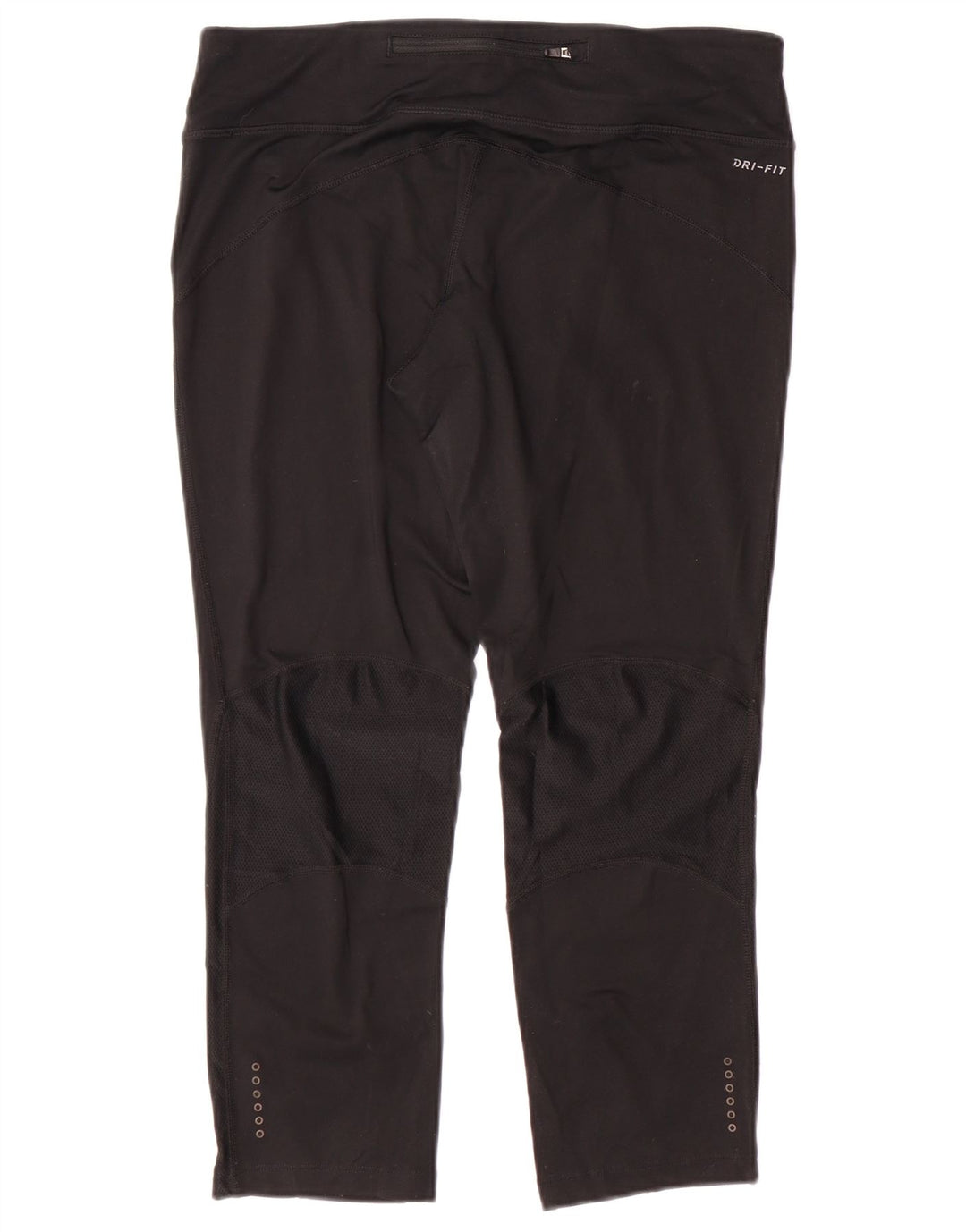 Damskie legginsy NIKE Dri Fit Capri UK 14, duże, czarne, poliestrowe