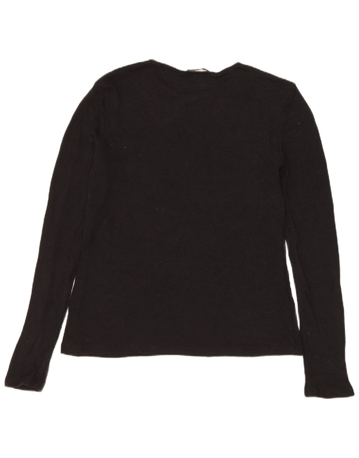 Damski sweter ZARA z dekoltem w łódkę UK 12 Średni czarny wiskoza