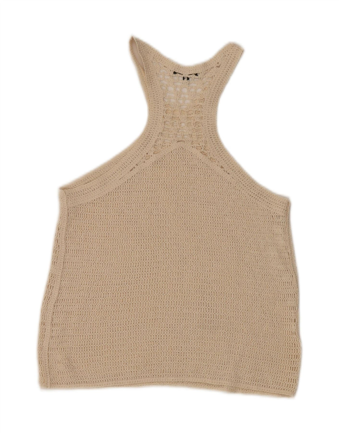 Damska kamizelka szydełkowa Massimo Dutti Top UK 10 Small Beige
