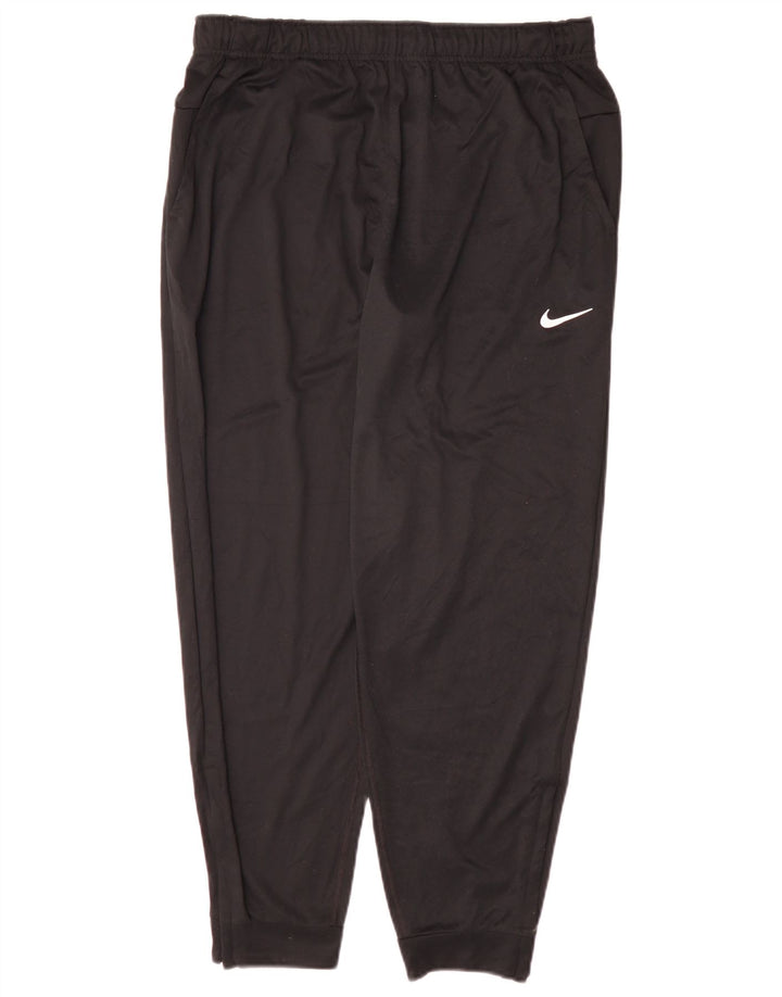 Męskie spodnie dresowe Nike, duże, czarne, poliestrowe