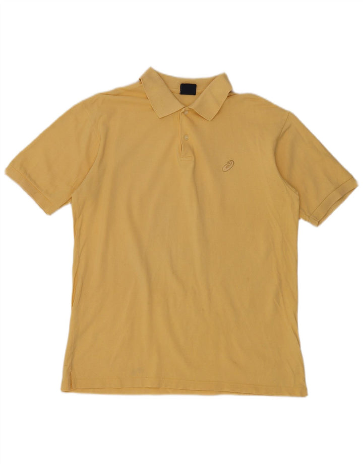 Męska koszulka polo Asics, średnia żółta bawełna