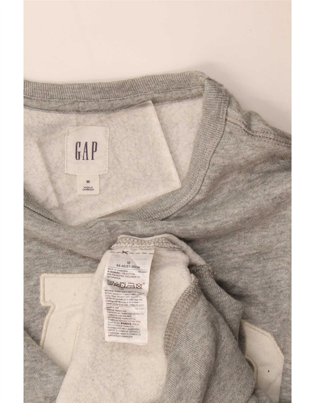 Damski sweter graficzny Gap UK 14, średni szary