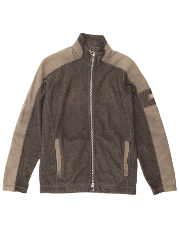 Męska kurtka polarowa Musto Graphic UK 36, mała, szara, z blokami kolorów, poliester