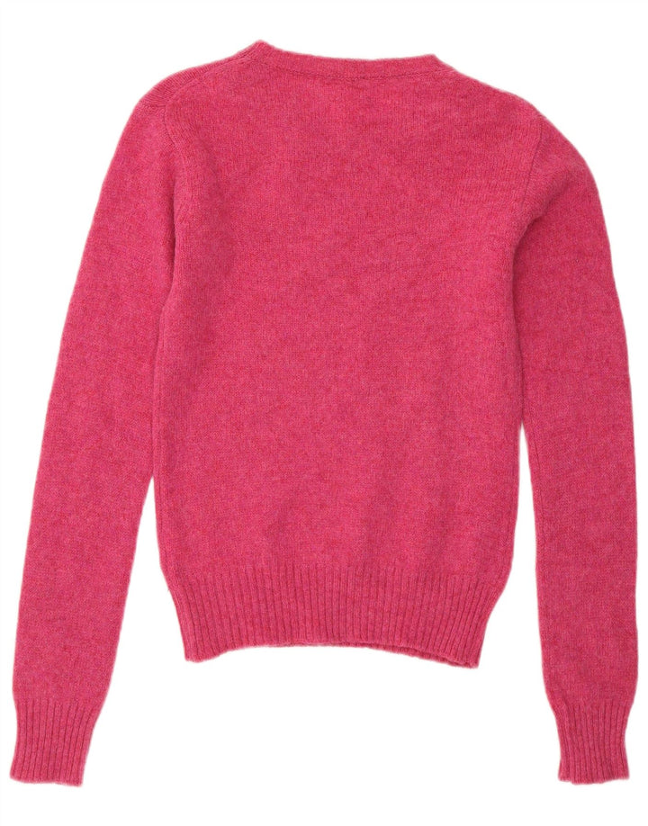 Damski sweter z okrągłym dekoltem Benetton UK 8, mały róż