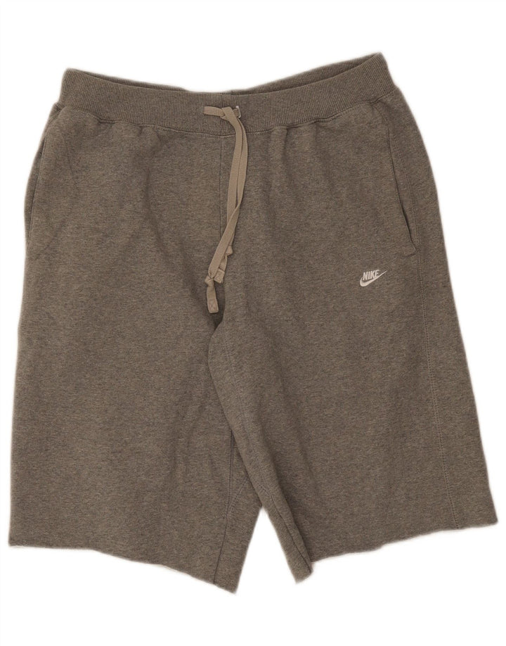 Męskie spodenki sportowe Nike, duże, szare, bawełniane