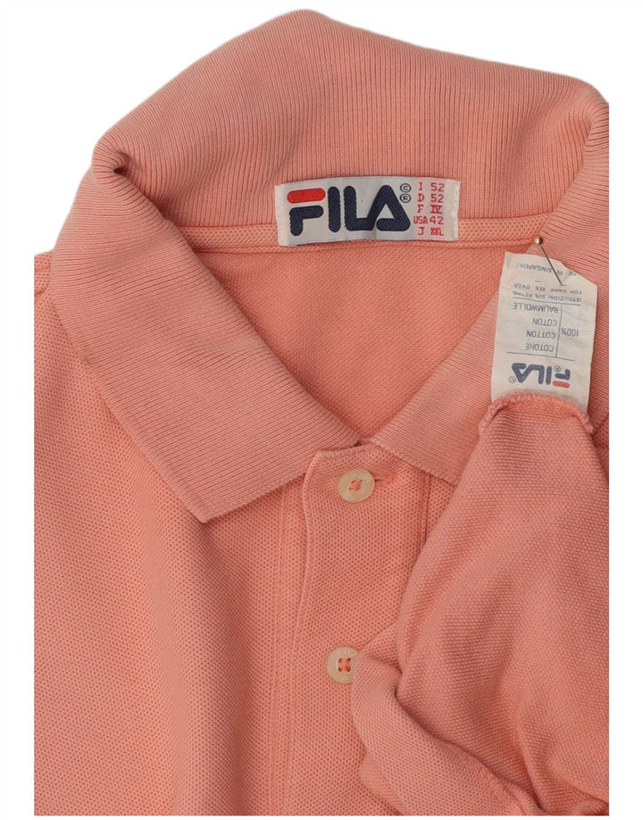 Męska koszulka polo Fila IT 52, duża, różowa, bawełniana