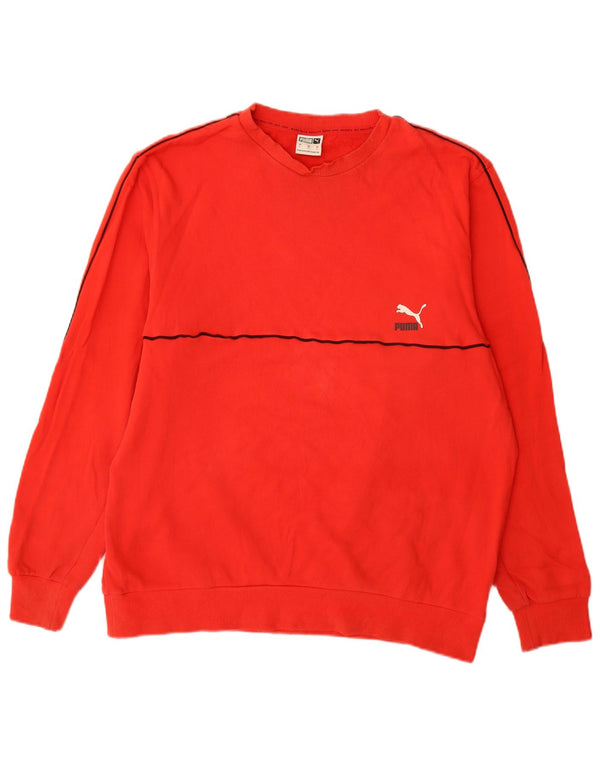 Męska bluza Puma Sweter, duża, czerwona, bawełniana