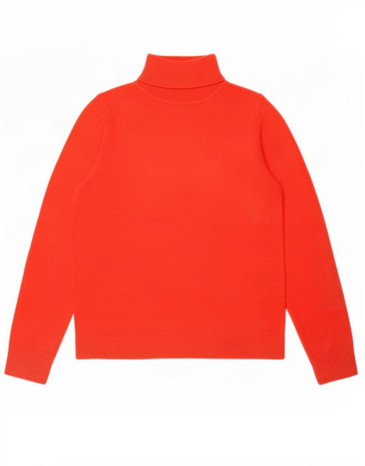Marks & Spencer Damski sweter z golfem UK 12, średni czerwony akryl