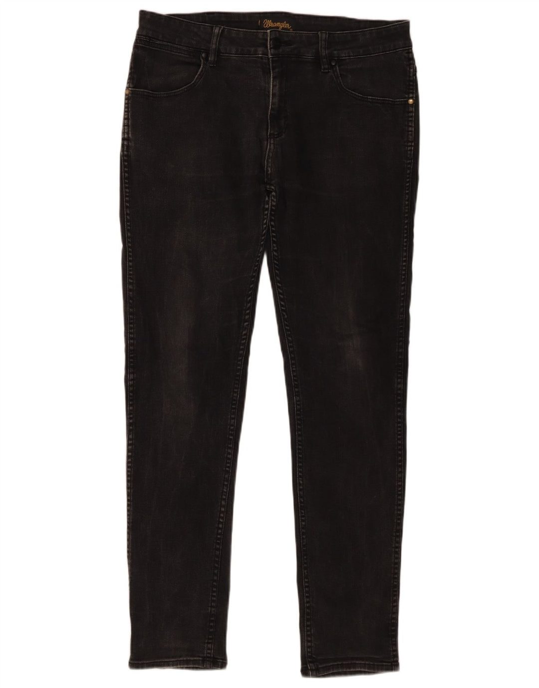 Wrangler Męskie Stompers Slim Jeans W32 L30 Czarna bawełna