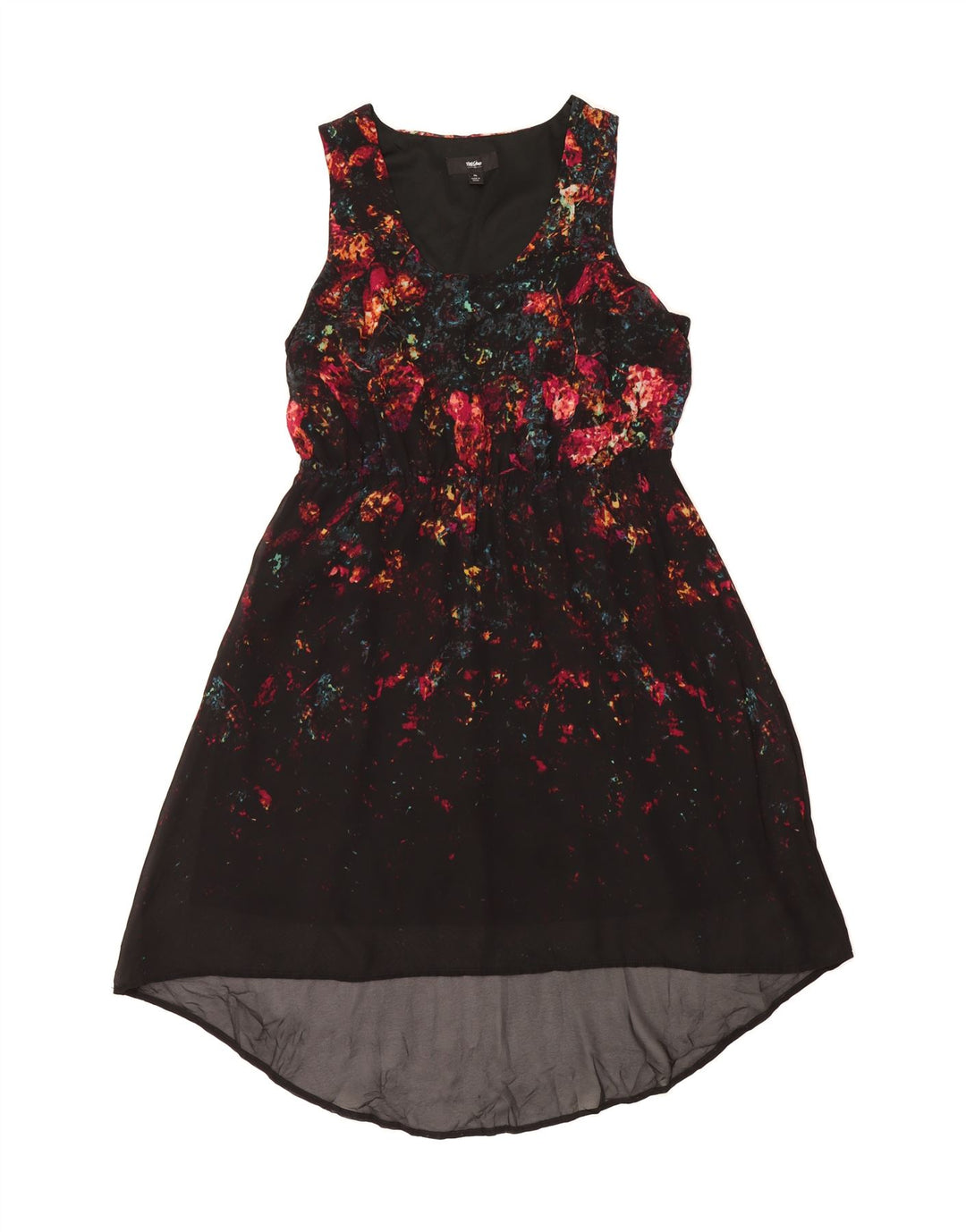 MOSSIMO Womens Sleeveless A-Line Dress UK 18 XL Black Flecked Polyester Vintage Mossimo and Second-Hand Mossimo from Messina Hembry 