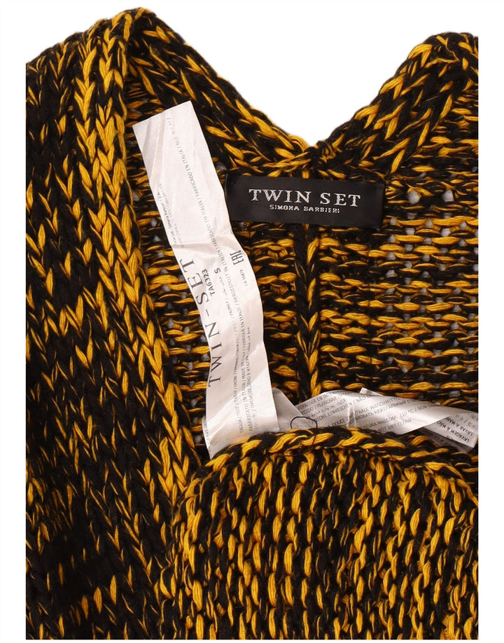 Damski sweter oversize Twinset UK 10, mały, żółty poliamid