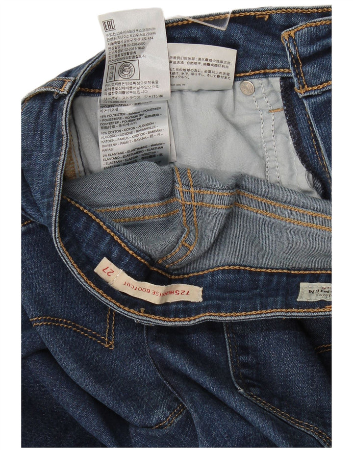 Damskie jeansy Levi's 725 z wysokim stanem Bootcut W27 L29 Niebieski Lyocell
