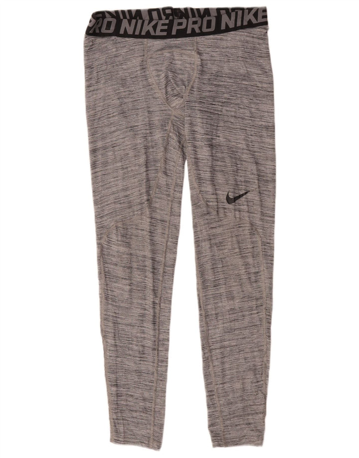 Męskie legginsy Nike Dri Fit Graphic, duże, szare nakrapiane