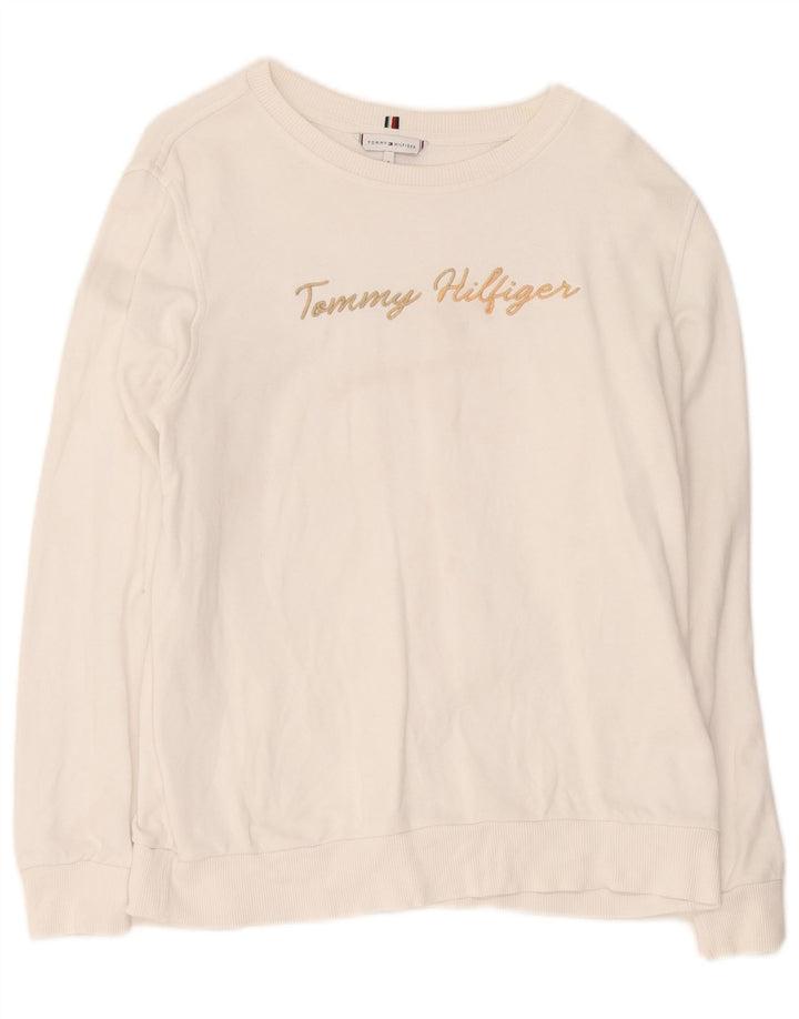 Damska bluza oversize Tommy Hilfiger Graphic UK 10 Small White