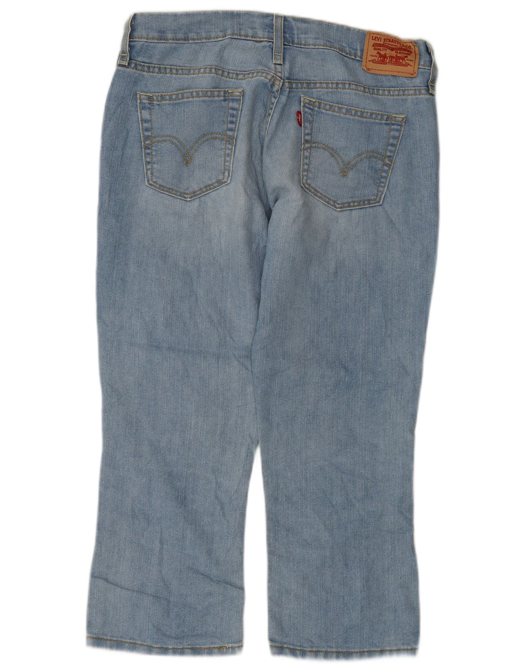LEVI'S Womens Capri Jeans US 6 Medium W32 L22 Blue Ramie