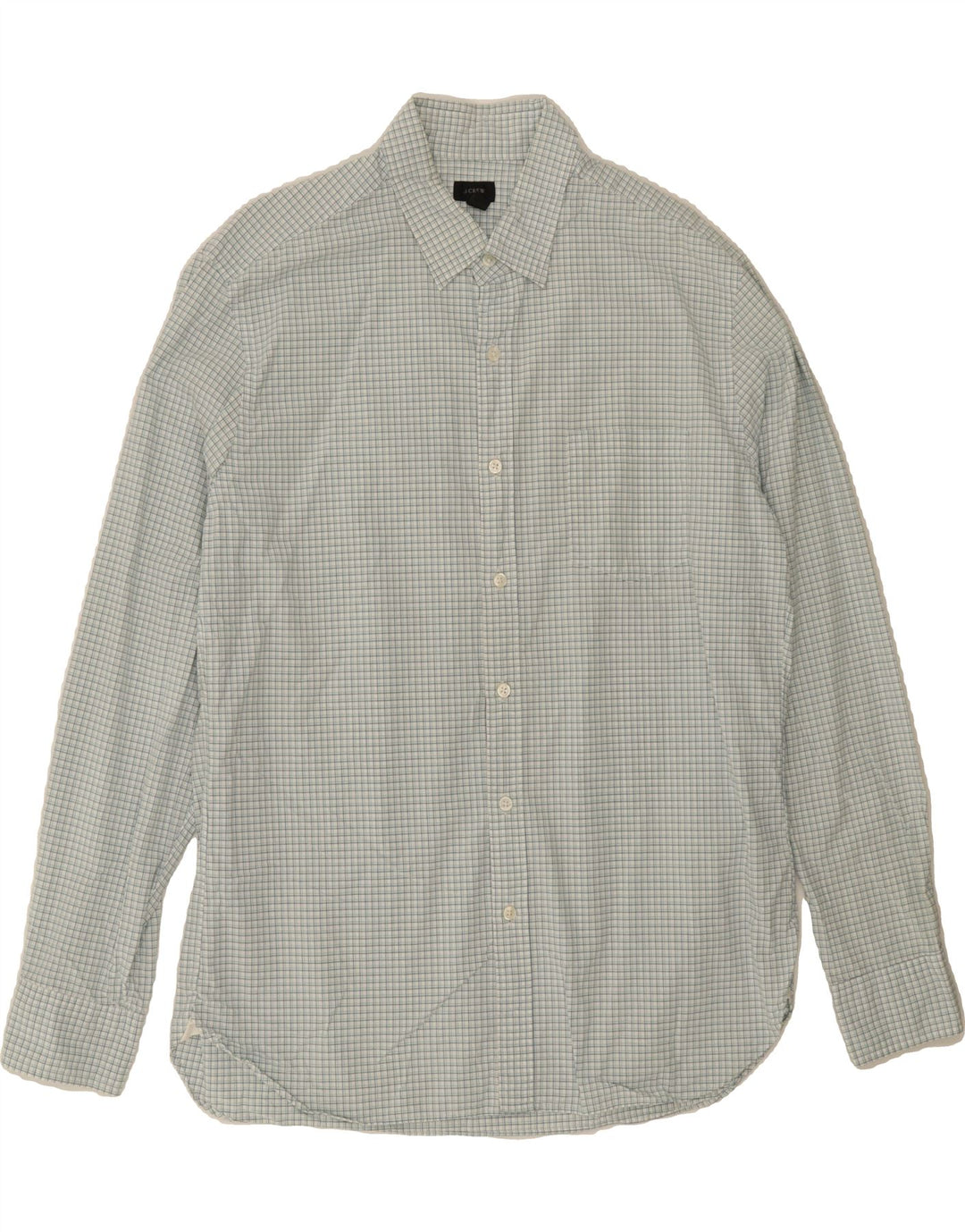 J. CREW Mens Shirt Large Blue Check Cotton Vintage J. Crew and Second-Hand J. Crew from Messina Hembry 