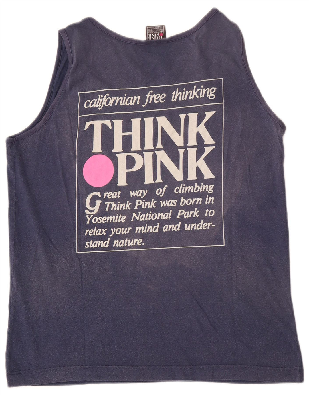 Think Pink Męska kamizelka z grafiką, mała, granatowa, bawełniana