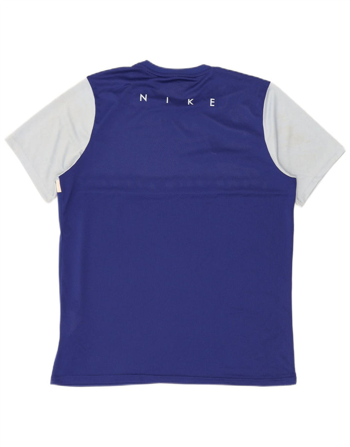 Męski T-shirt Nike Dri Fit Top XL Niebieski poliester z blokami kolorów