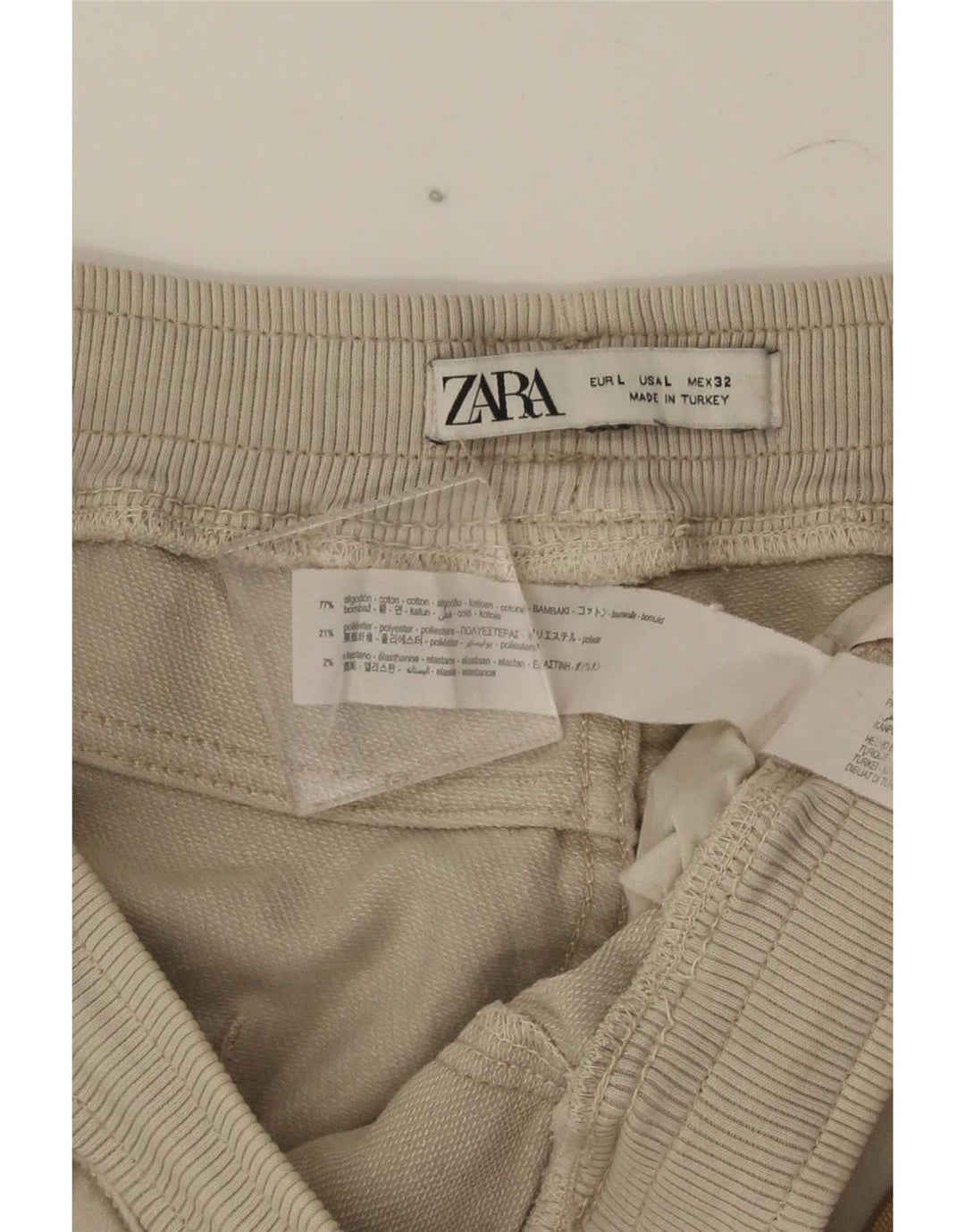 Męskie spodenki cargo Zara, duże W32, beżowa bawełna