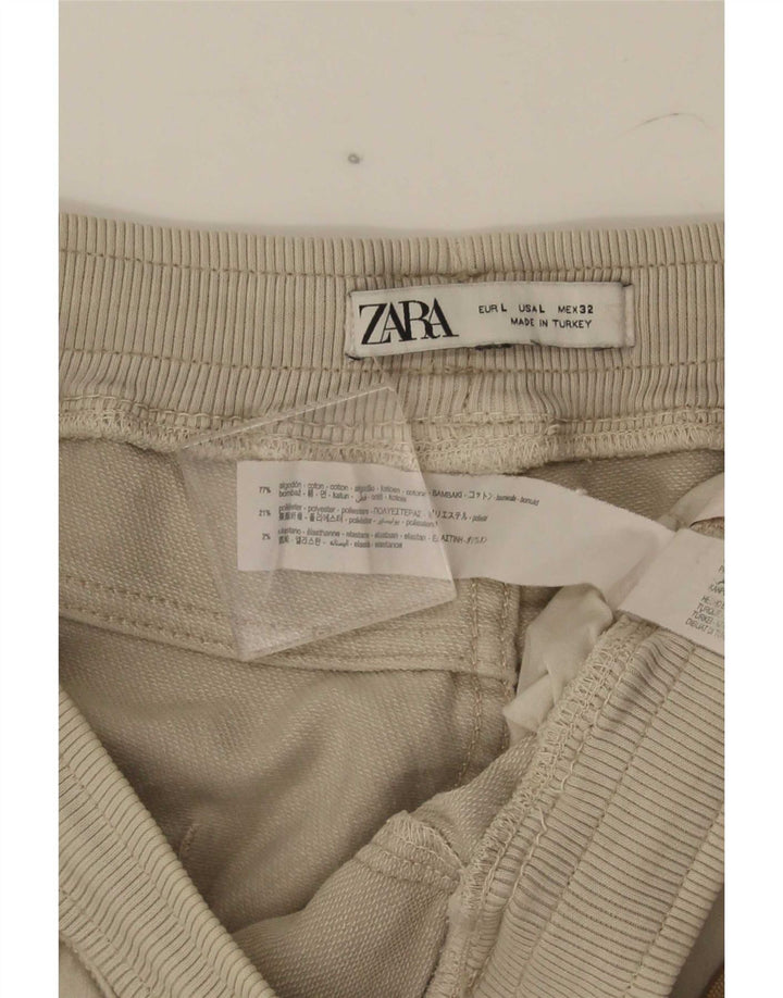Męskie spodenki cargo Zara, duże W32, beżowa bawełna